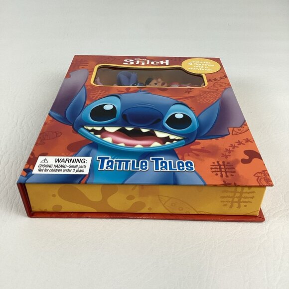 Disney Stitch Activity Kit Tattle Tales Board Book Figurines Lilop Angel Set New - Picture 5 of 8